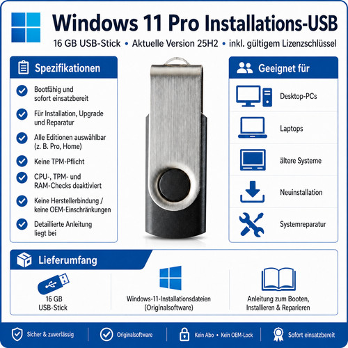 Windows usb stick mit - usb,