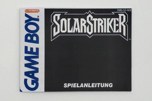 Gameboy spielanleitung solar - gameboy,