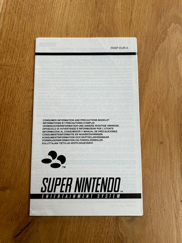 Super nintendo snes anleitung - super,