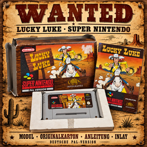 Lucky luke snes super - lucky, nintendo